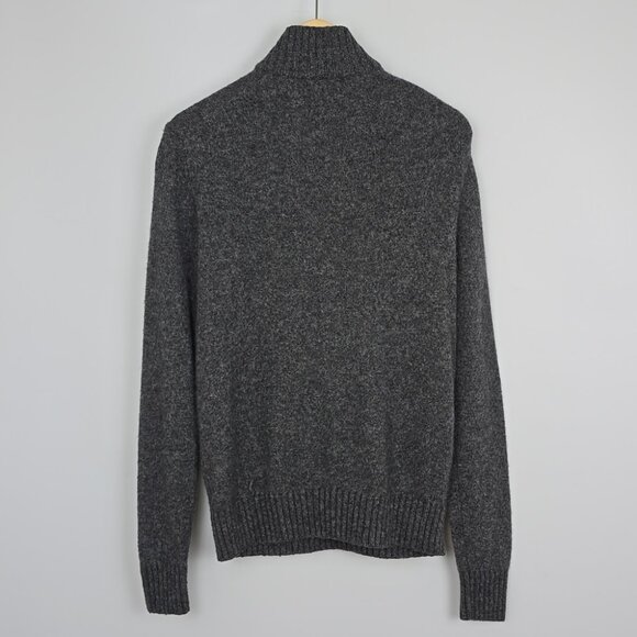 Black Brown 1826 Men's Grey Lambswool Blend 1/4 Zip Pullover Sweater Size Small - Picture 3 of 14